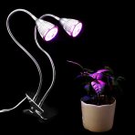 PROFI UV LED GROW lampa na všetky rastliny, 10W , dvojramenná, ružovo-modrá